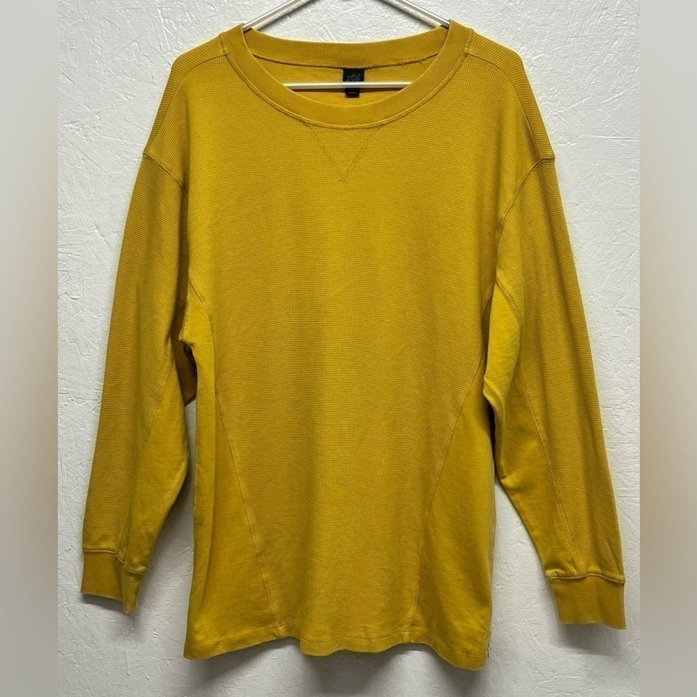 WILD Fable Mustard Yellow Oversized
Thermal Mix Tunic T-Shirt UNISEX